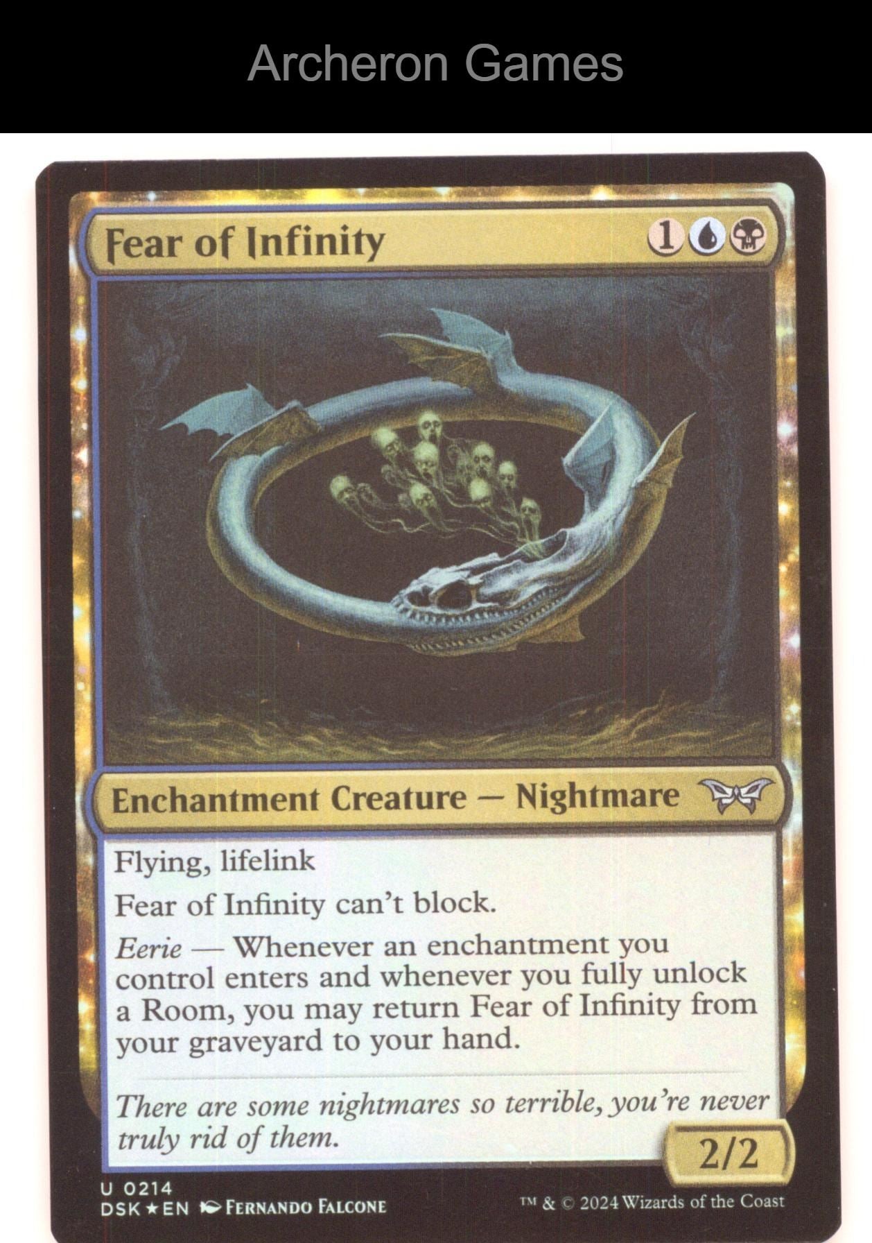 Fear of Infinity 214 UC MTG Card Duskmourn: House of Horror