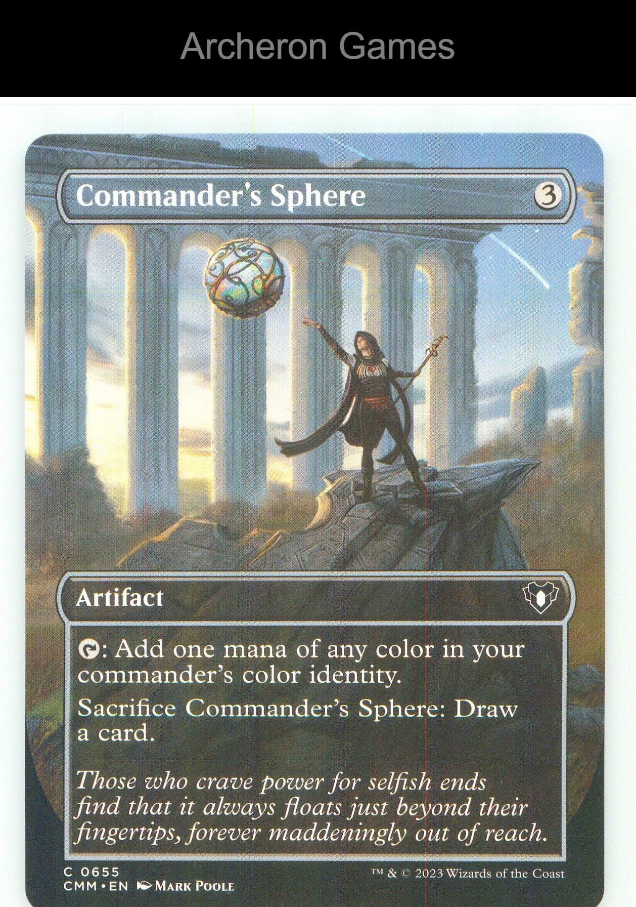 Commander's Sphere (Borderless) CMM 655 C MTG Card NM/EX+