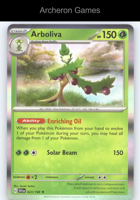 Pokemon Card Arboliva SVI 023/198 R Scarlet & Violet Holo