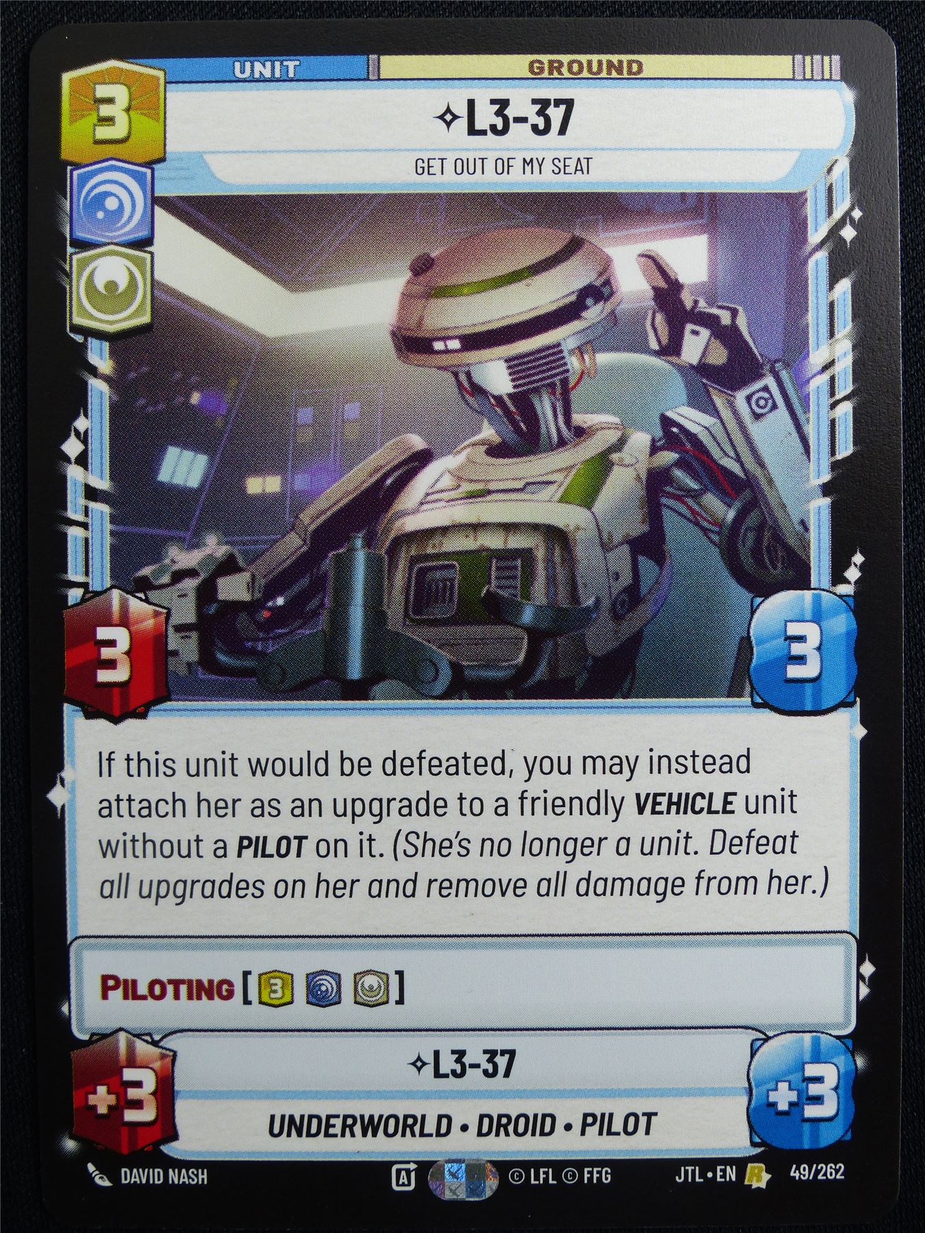 L3-37 49/262 - Star Wars Unlimited Card #4V8