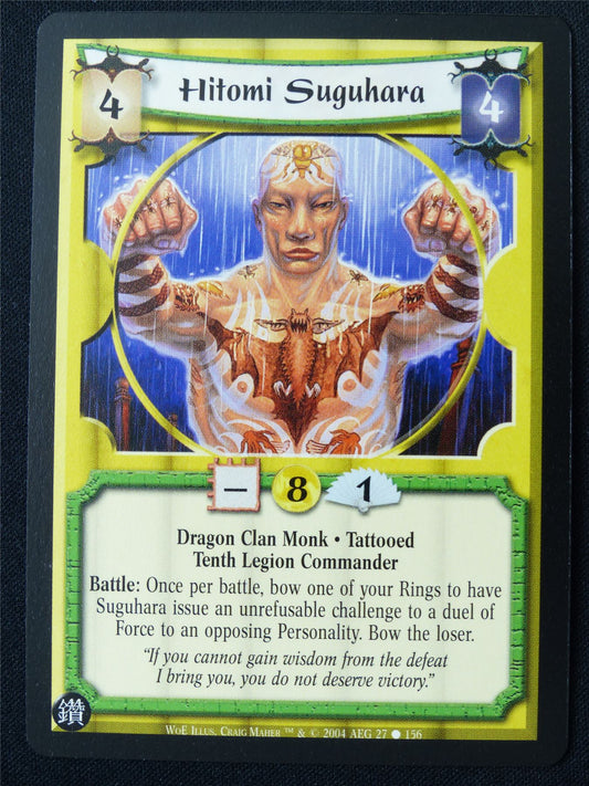 Hitomi Suguhara - WoE - Legend of the Five Rings L5R Card #13C