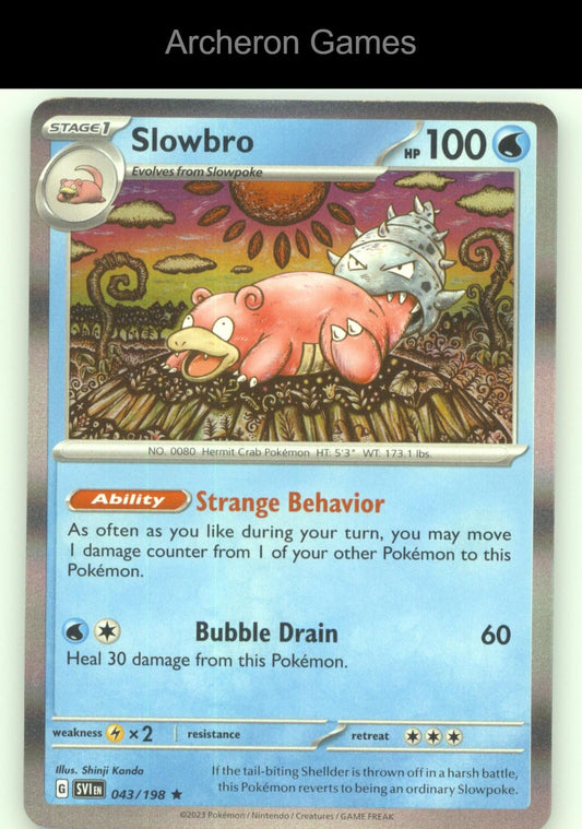 Pokemon Card Slowbro SVI 043/198 R Scarlet & Violet Holo