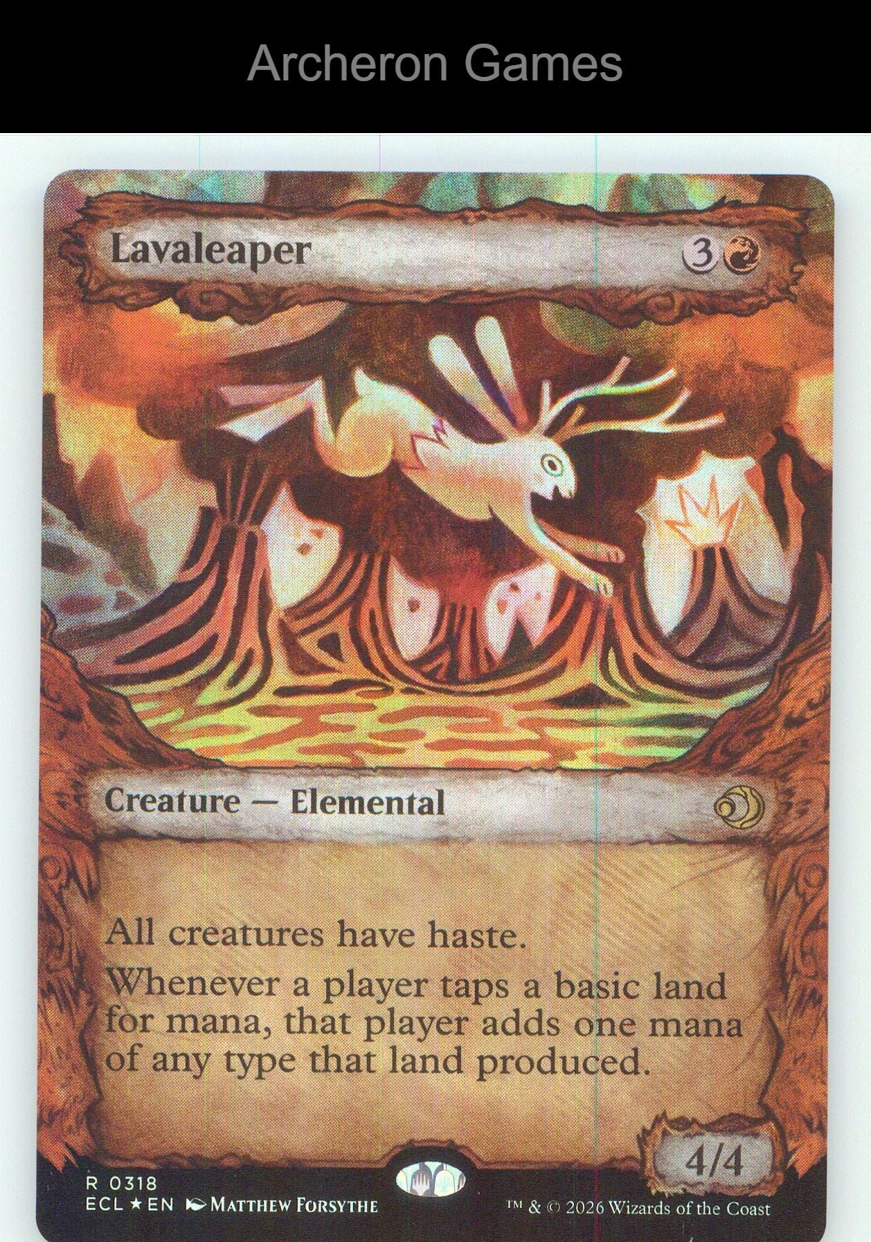 Lavaleaper (Showcase) ECL 318 R MTG Card NM/EX+ Foil