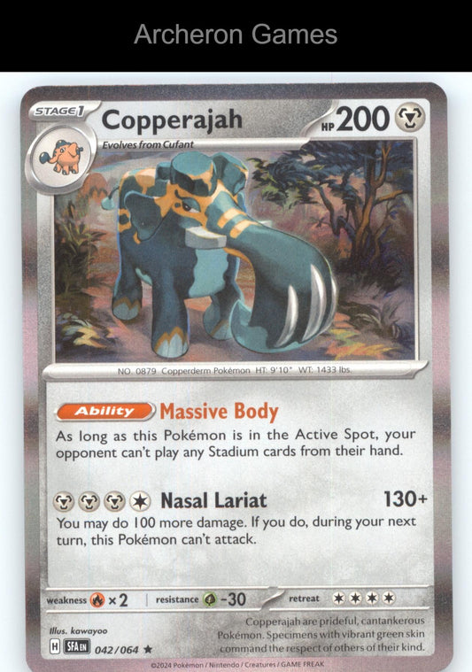 Pokemon Card Copperajah 042/064 HOLO R Prize Pack Series Cards