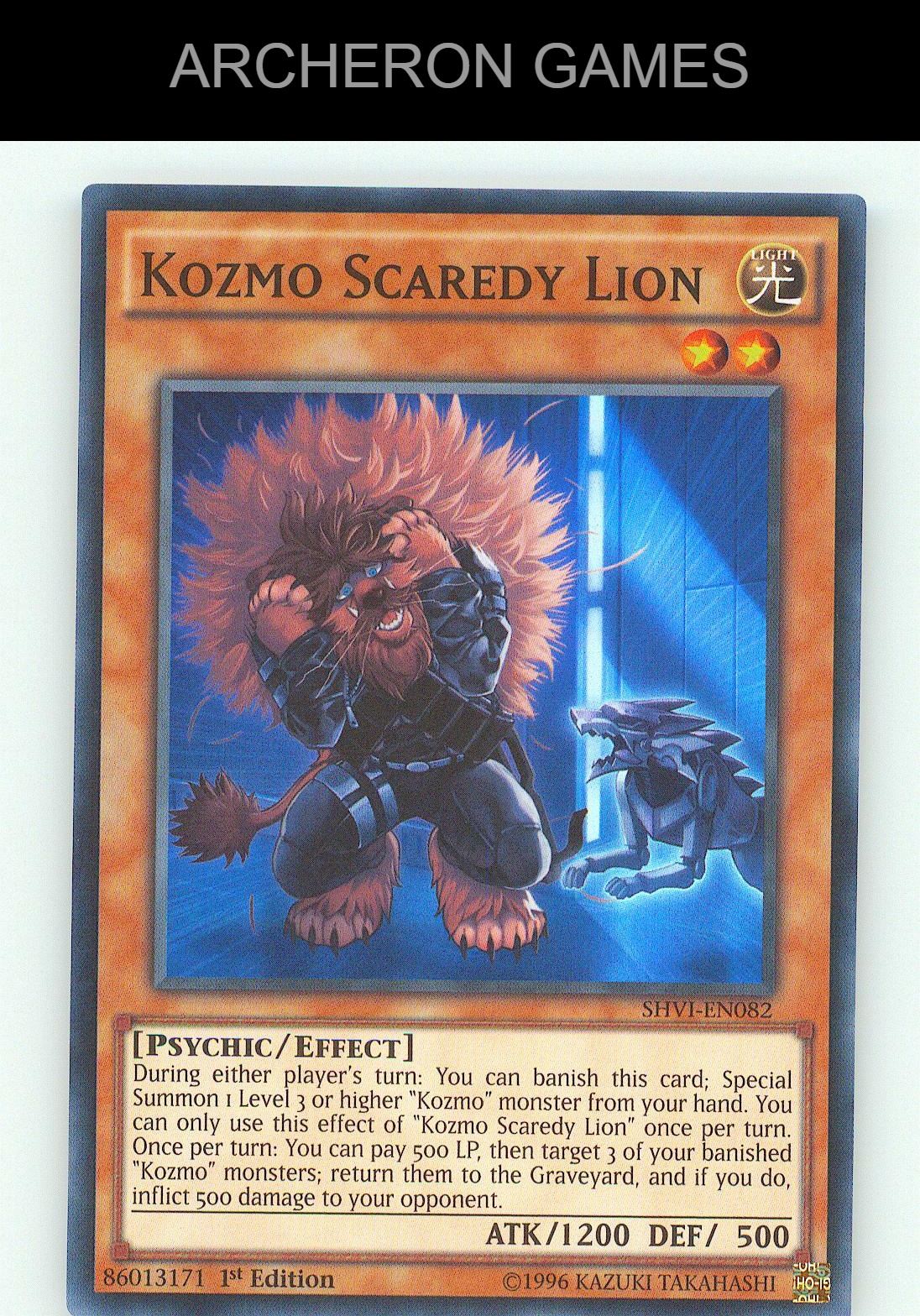 Kozmo Scaredy Lion SR YUGIOH Card Unlimited