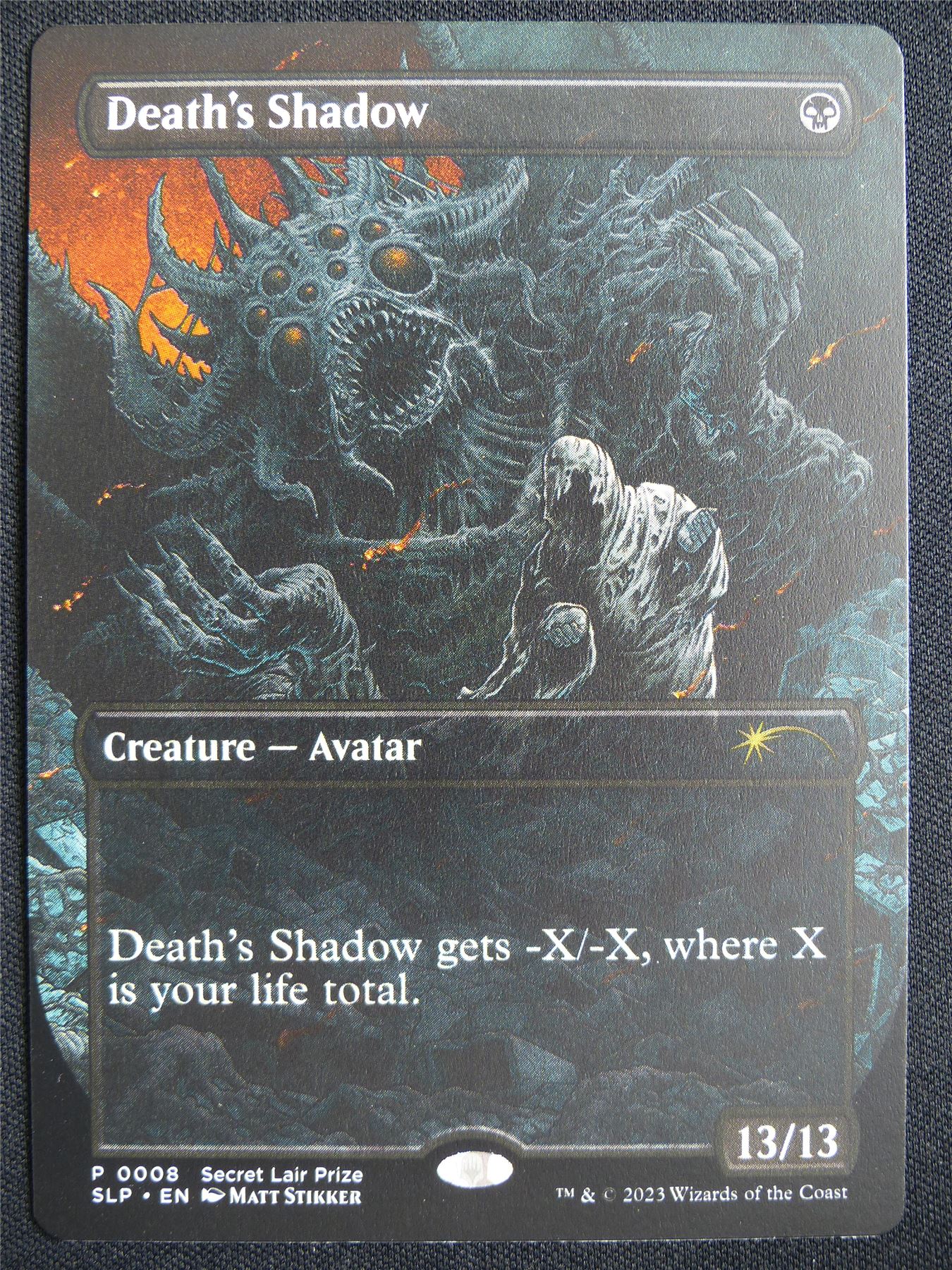 Death's Shadow Borderless - SLP - Mtg Card #249