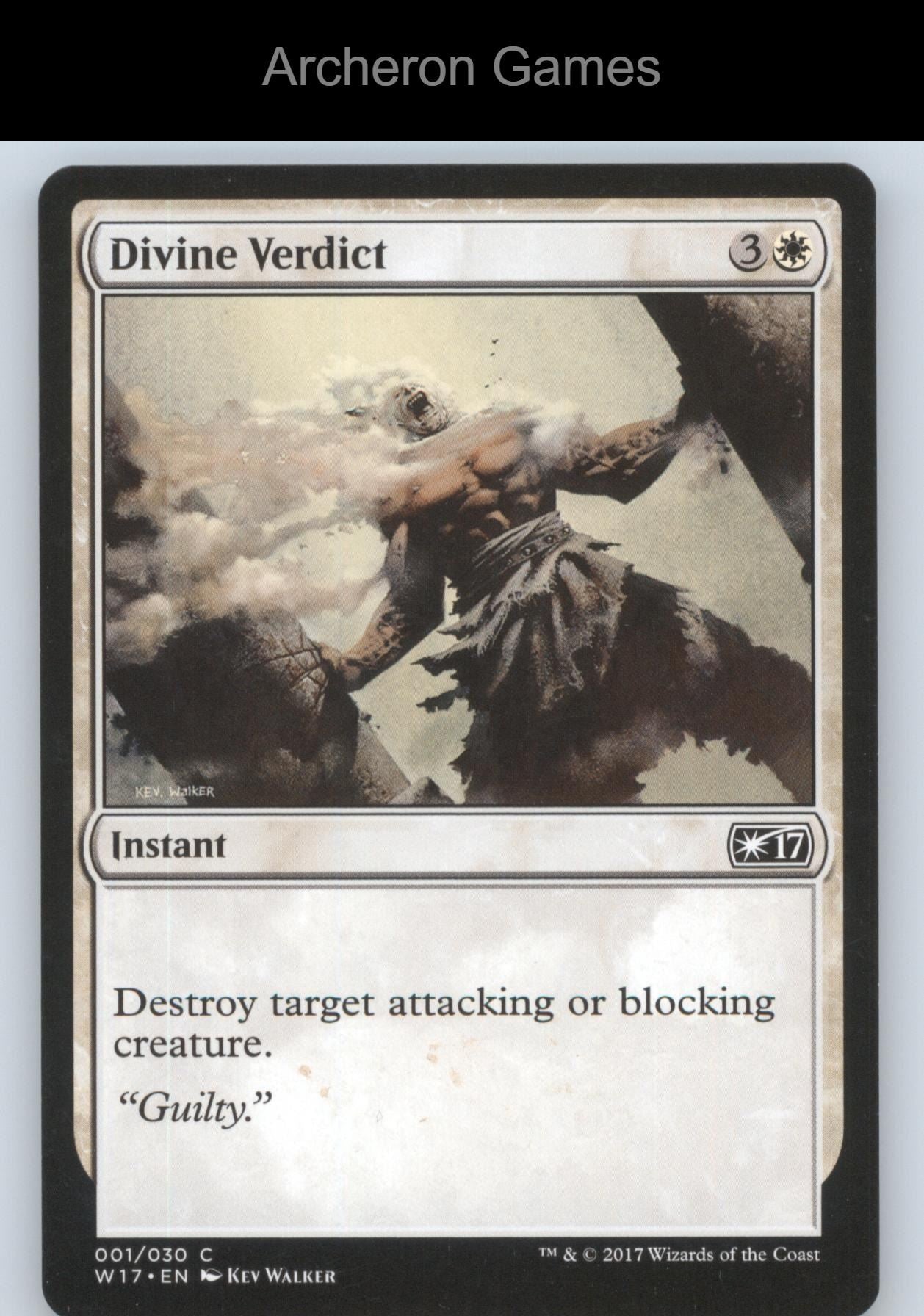 Divine Verdict 1 C MTG Card Welcome Deck 2017