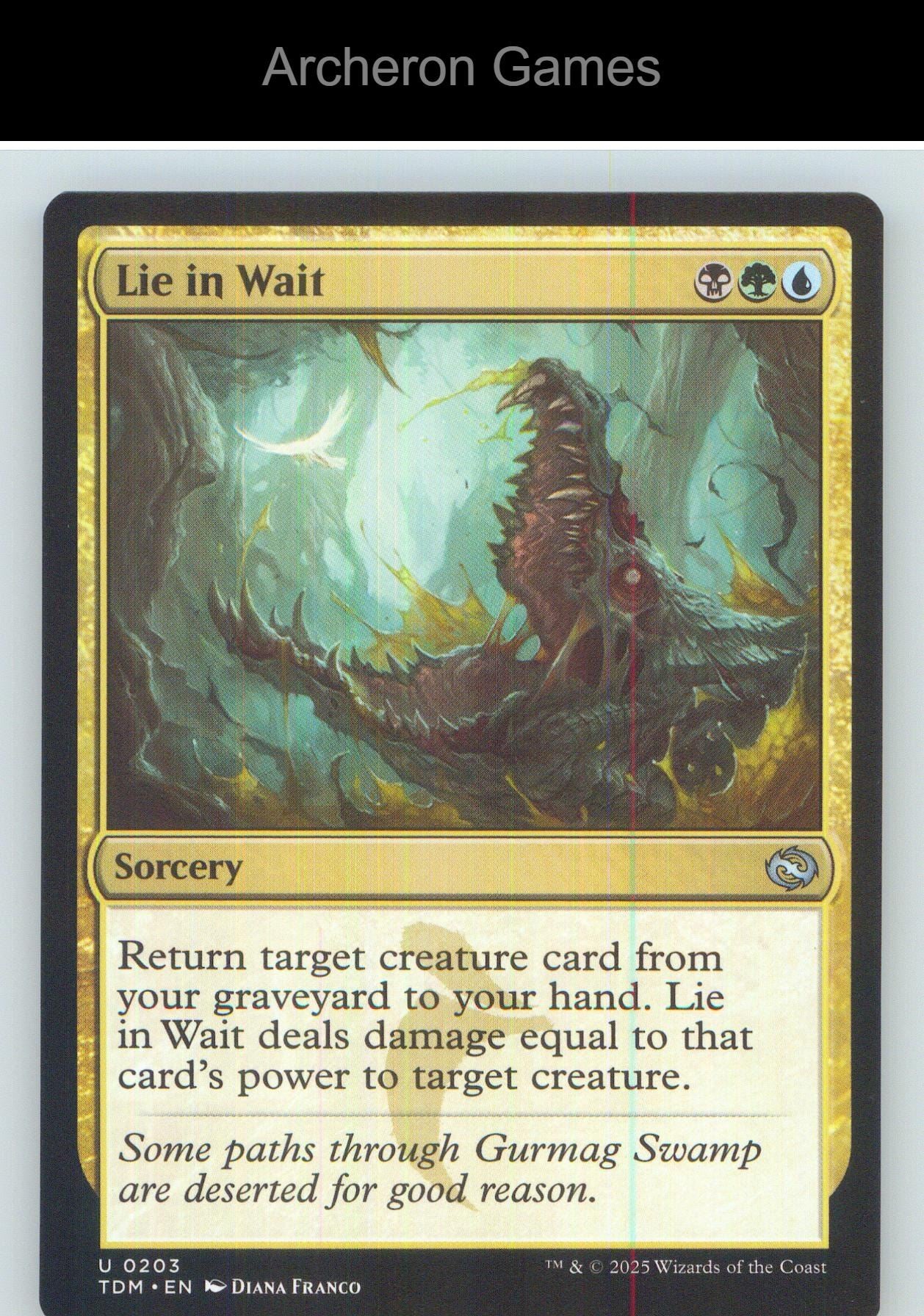 Lie in Wait TDM 203 UC MTG Card NM/EX+