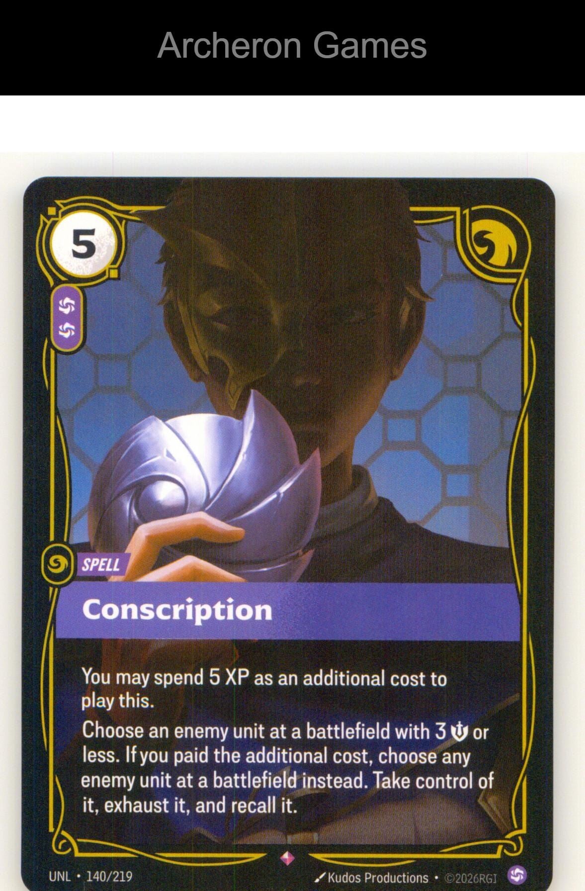 Conscription UNL 140/219 R Unleashed Riftbound Card