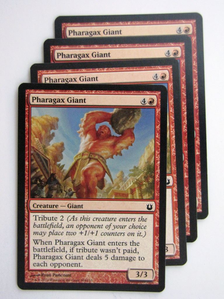 MTG Magic Cards: PHARAGAX GIANT x4 Born of the Gods playset # 24C13