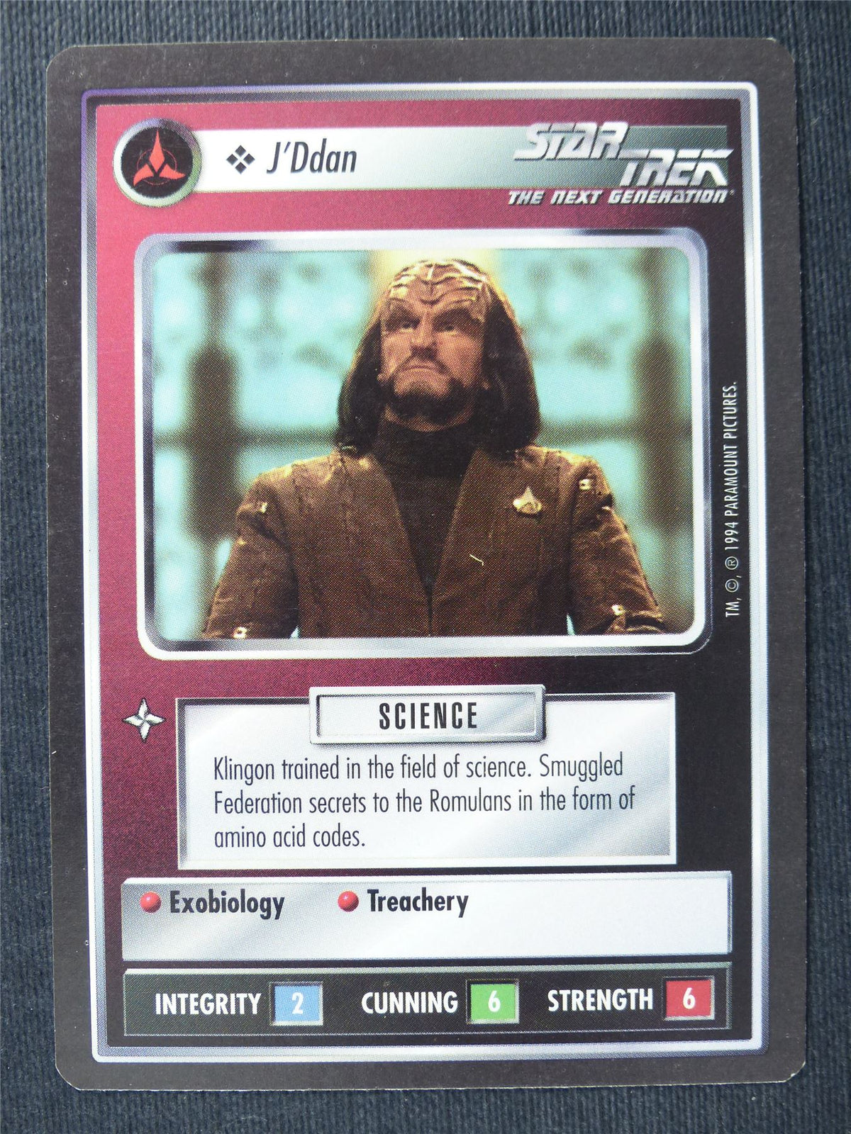 J'Ddan - NG - Star Trek Cards #SF