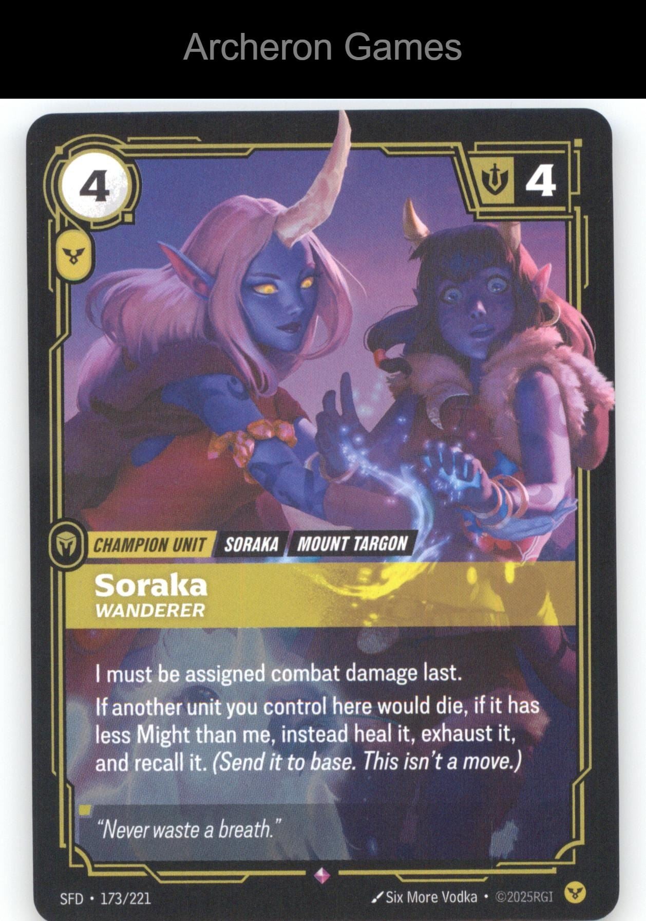 Soraka - Wanderer SFD 173/221 R  Card Spiritforged