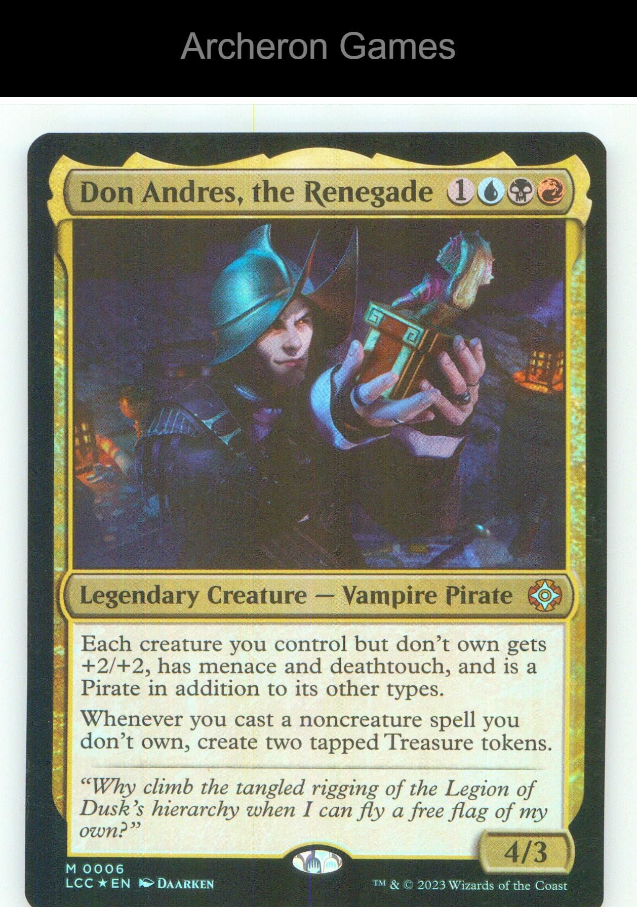 Don Andres, the Renegade LCC 6 Mythic MTG Card NM/EX+ Foil