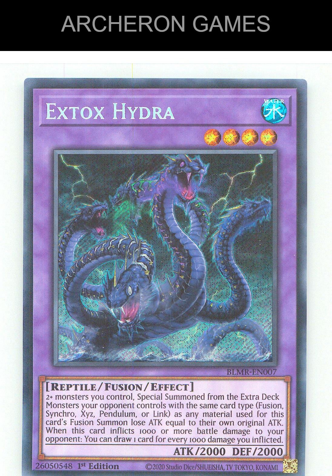Extox Hydra SEC YUGIOH Card 1st Edition