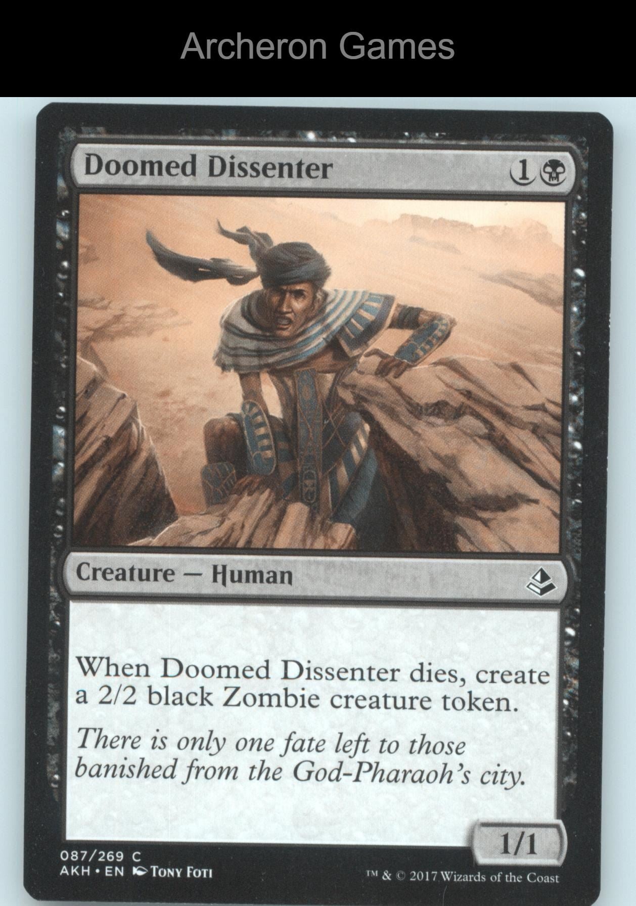 Doomed Dissenter 87 C MTG Card Amonkhet
