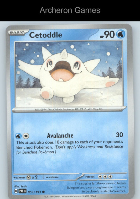 Pokemon Card Cetoddle PAL 053/193 C Paldea Evolved