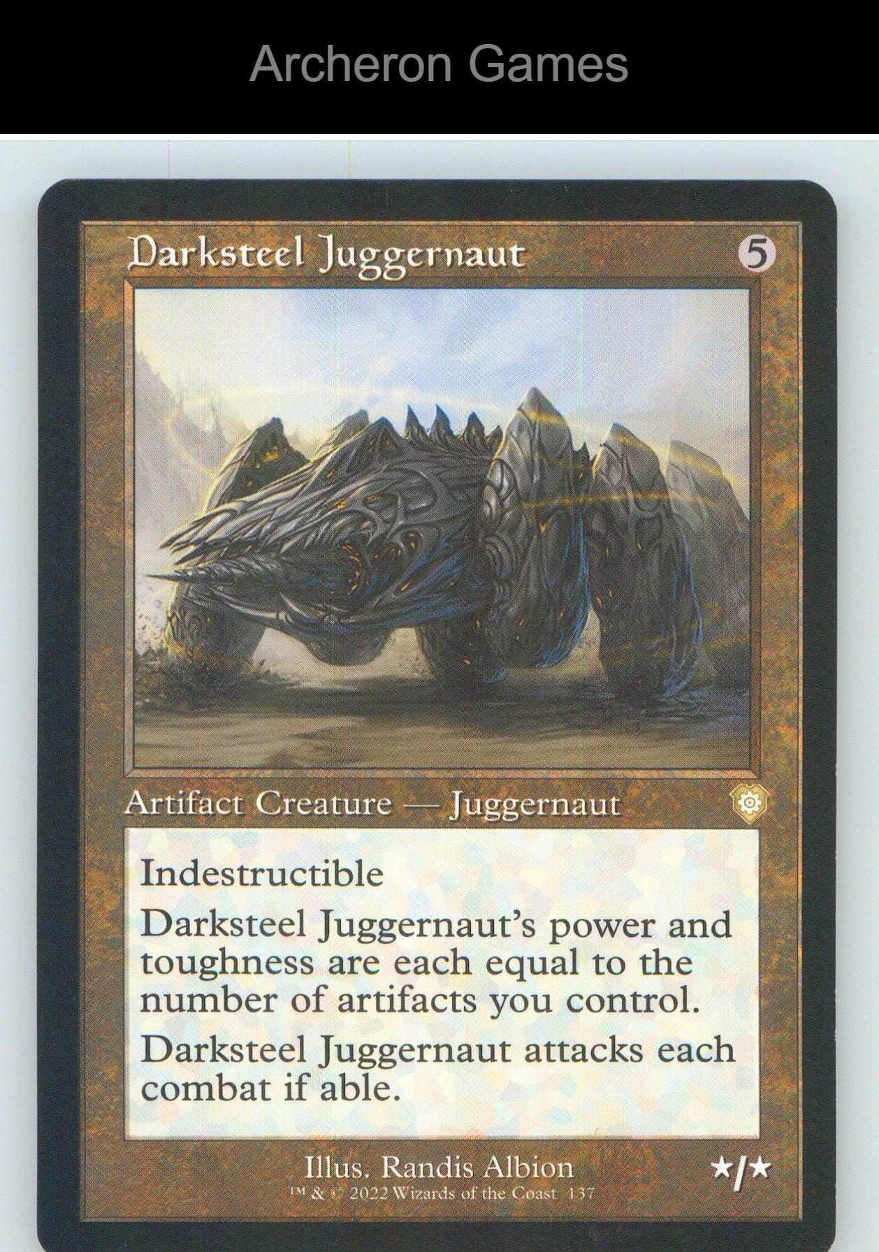 Darksteel Juggernaut (Retro Frame) BRC 137 R MTG Card NM/EX+