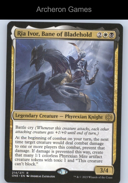 Ria Ivor, Bane of Bladehold 214 R MTG Card Promo Pack: Phyrexia: All Will Be One