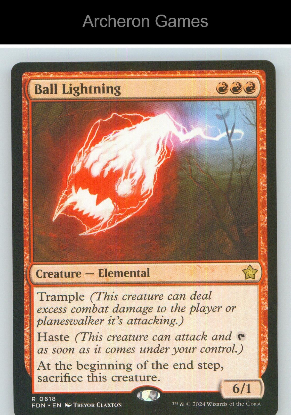 Ball Lightning FDN 618 R MTG Card NM/EX+