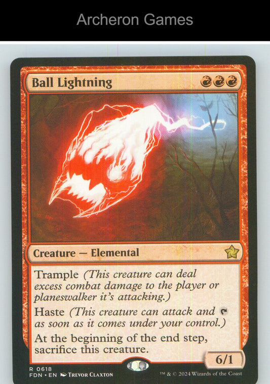 Ball Lightning FDN 618 R MTG Card NM/EX+