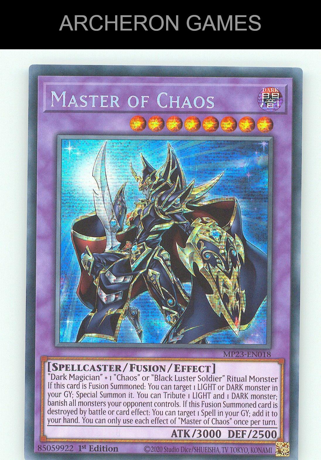Master of Chaos SEC YUGIOH Card