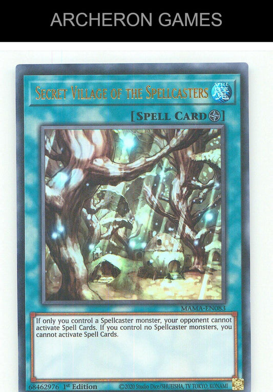 Secret Village of the Spellcasters Ultra Rare YUGIOH Card 1st Edition