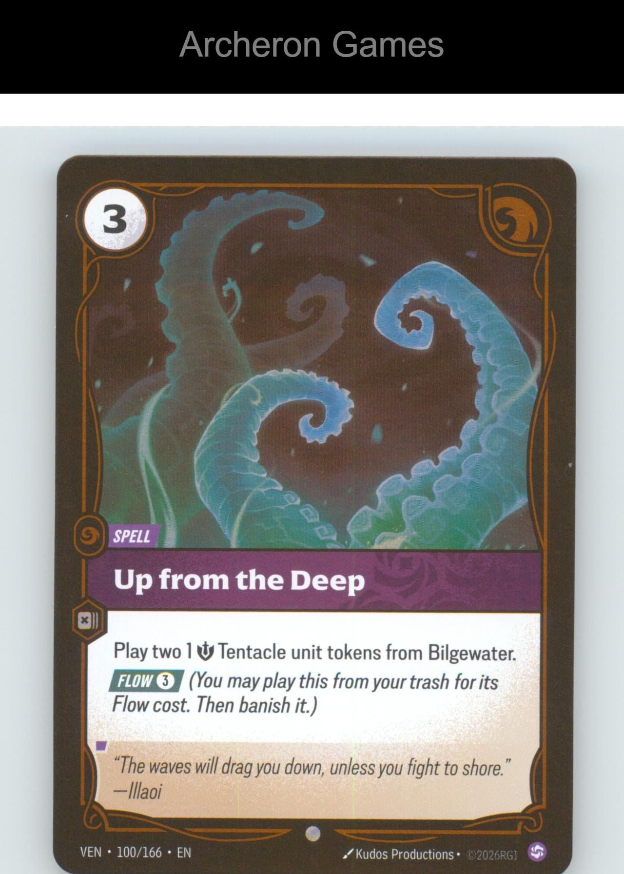 Up from the Deep VEN 100/166 C Vendetta Riftbound Card Foil