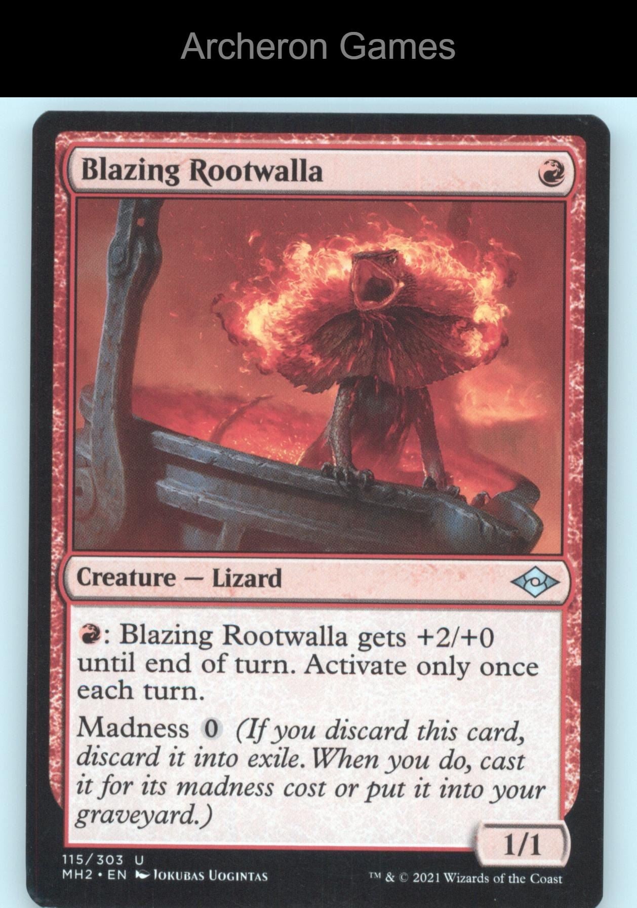 Blazing Rootwalla 115 UC MTG Card Modern Horizons 2