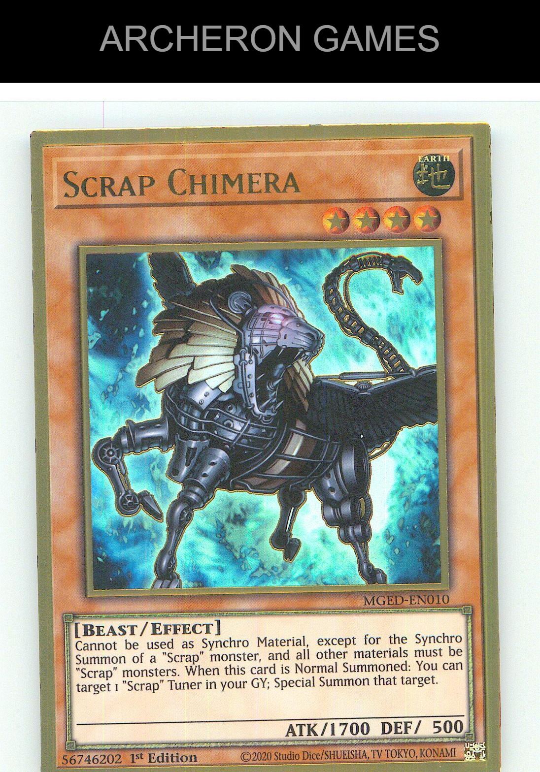 Scrap Chimera Premium Gold Rare YUGIOH Card 1st Edition