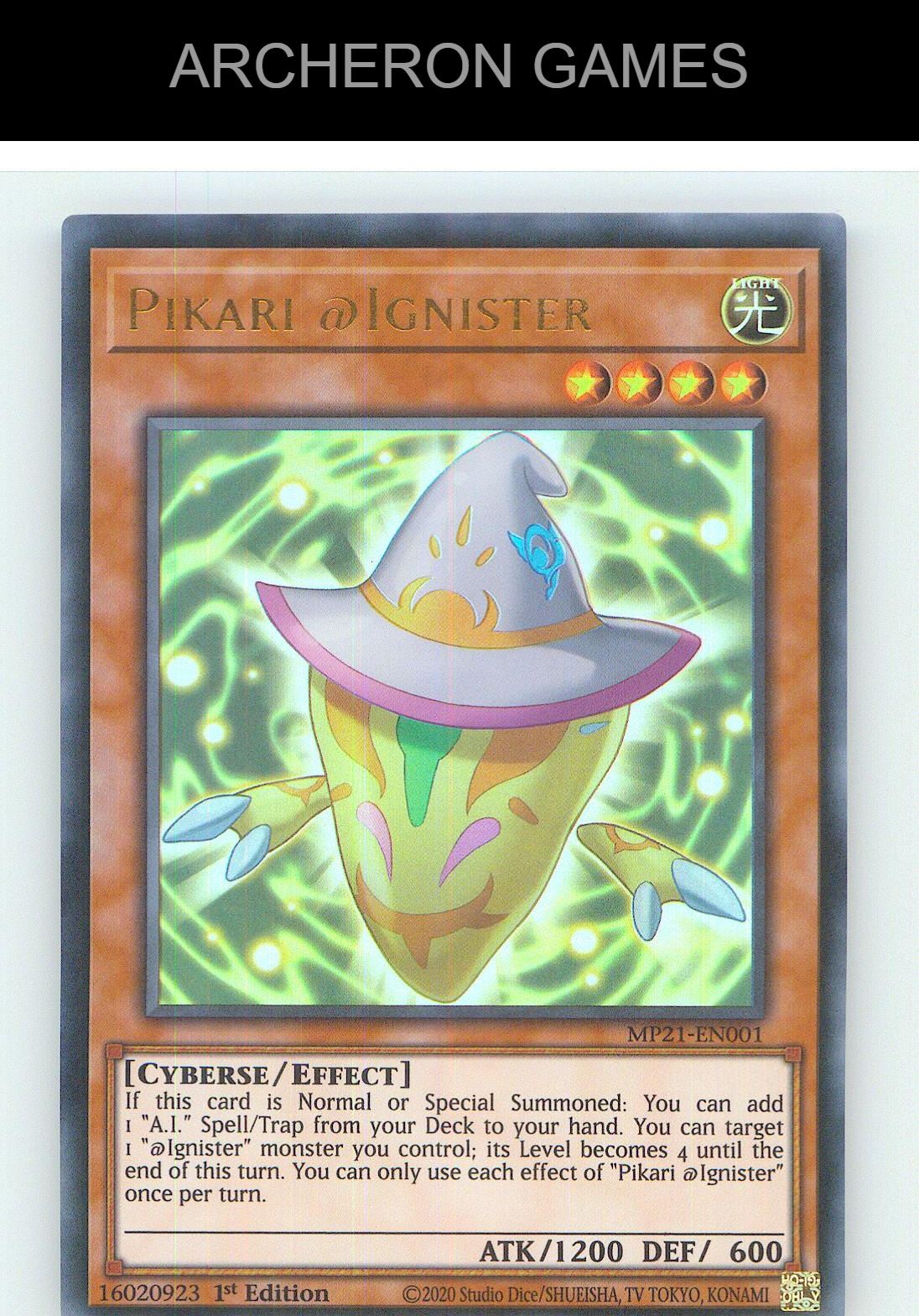 Pikari @Ignister Ultra Rare YUGIOH Card 1st Edition