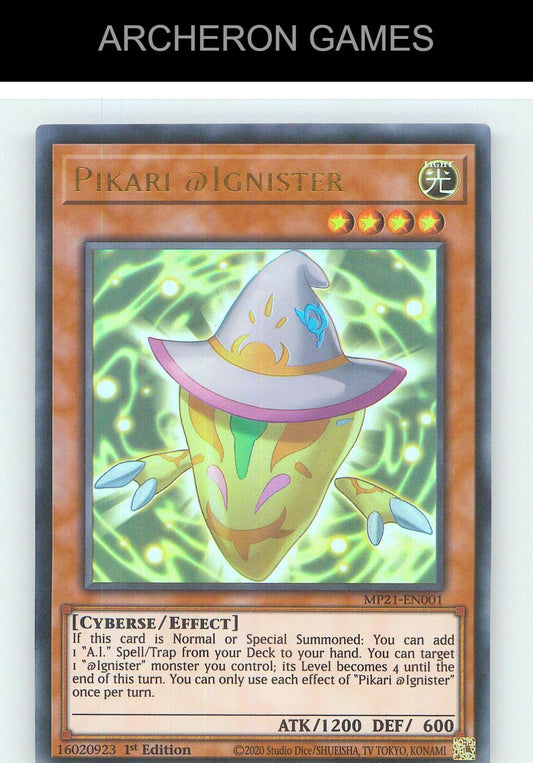Pikari @Ignister Ultra Rare YUGIOH Card 1st Edition