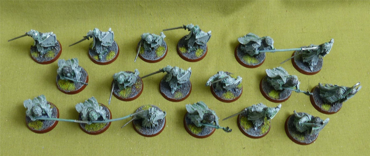 Classic Metal Warriors of the Dead set of 18 painted OOP - Warhammer Middle-Earth #2EH