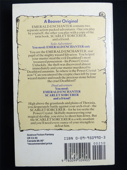 Combat Heroes: Emerald Enchanter by Joe Dever 1st ed - Vintage Adventure Novel Softback #M3