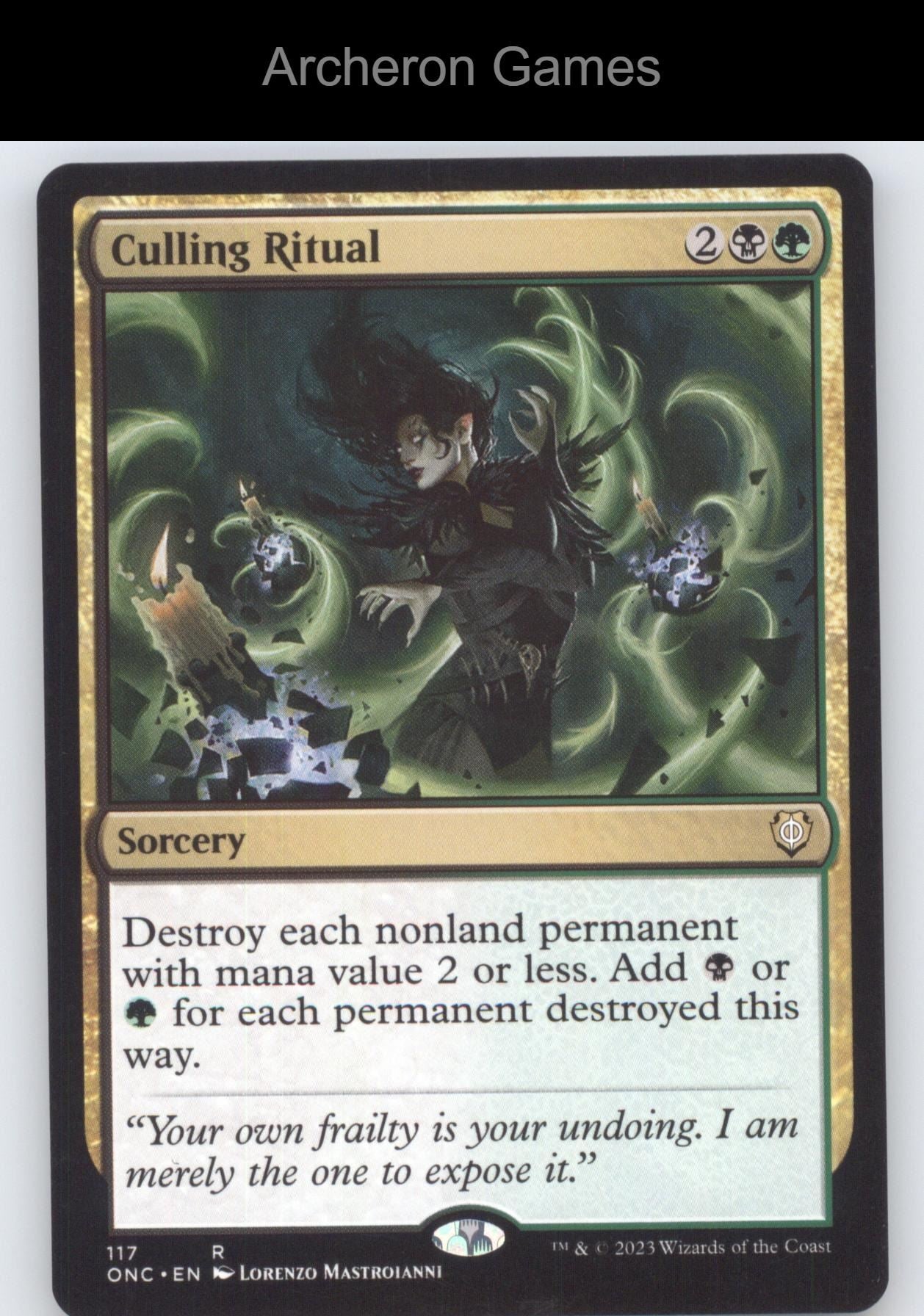 Culling Ritual 117 R MTG Card Commander: Phyrexia: All Will Be One