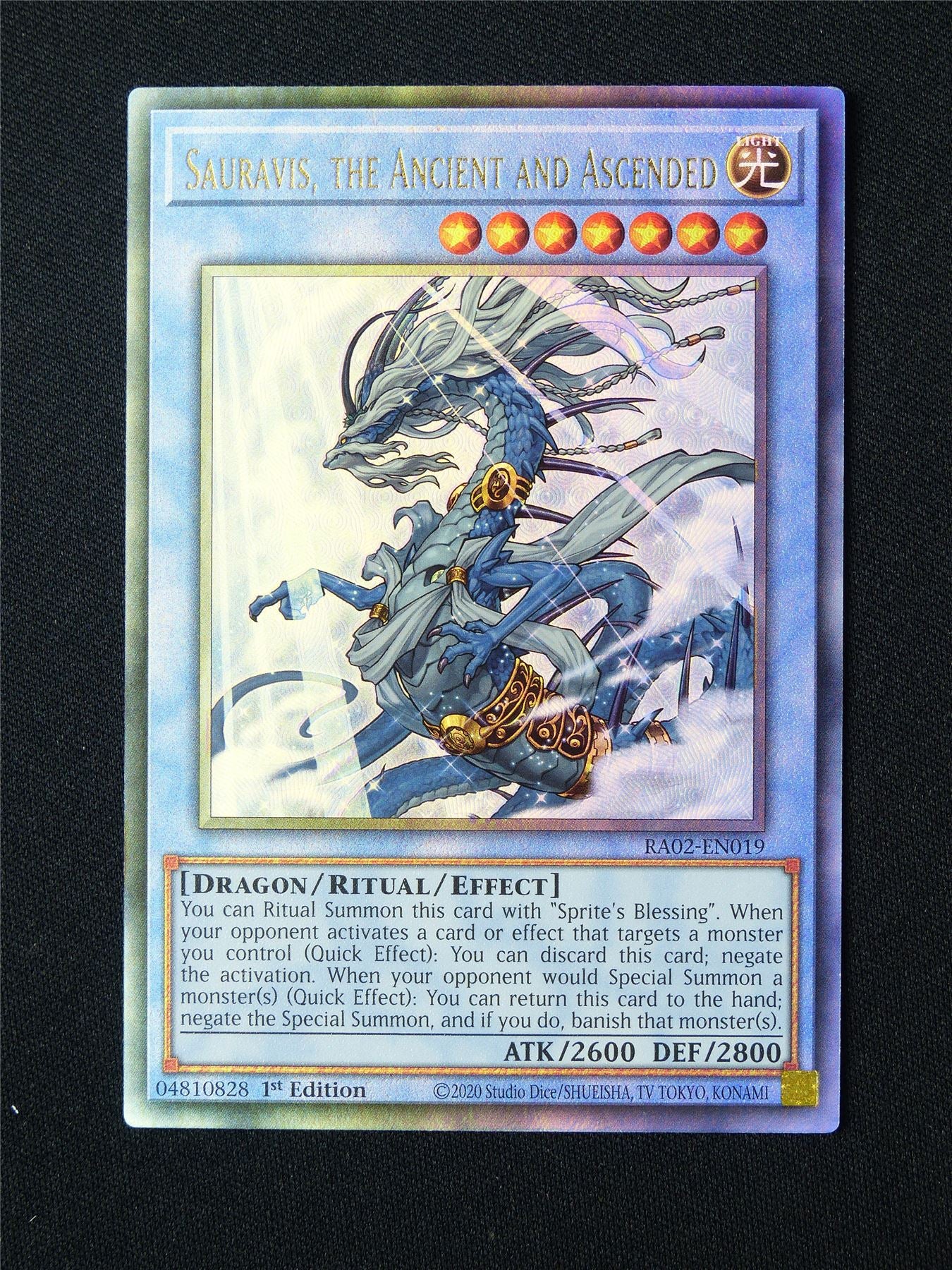 Sauravis The Ancient and Ascended RA02 Prismatic Ultimate Rare - 1st ed Yugioh Card #3S4