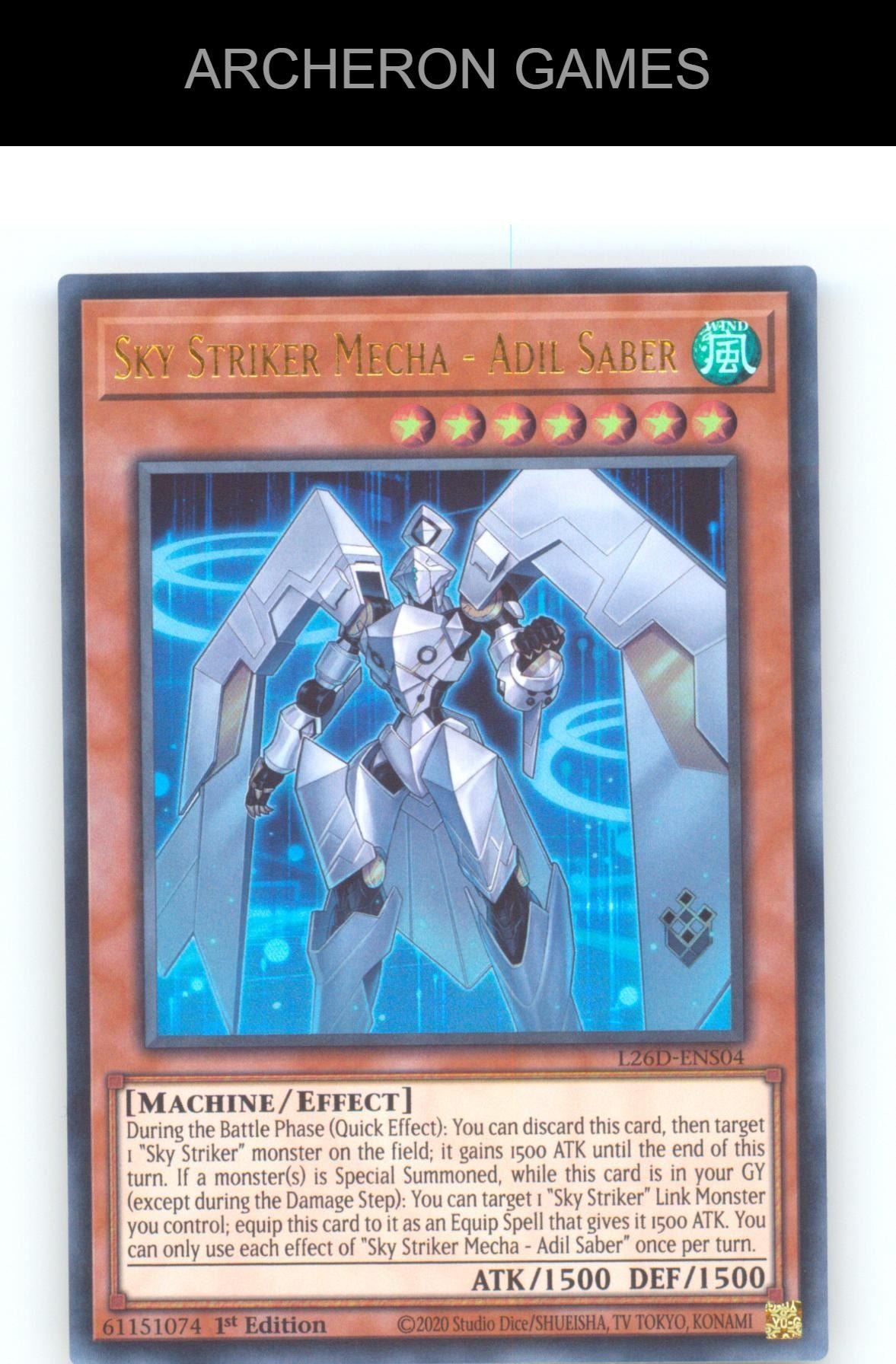 Sky Striker Mecha - Adil Saber Ultra Rare YUGIOH Card 1st Edition