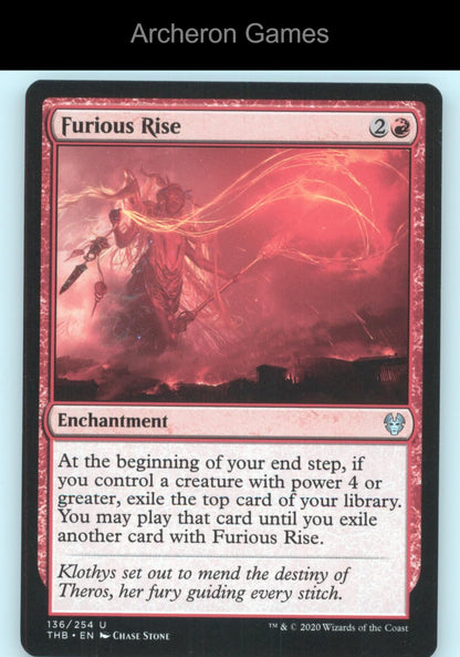 Furious Rise 136 UC MTG Card Theros Beyond Death