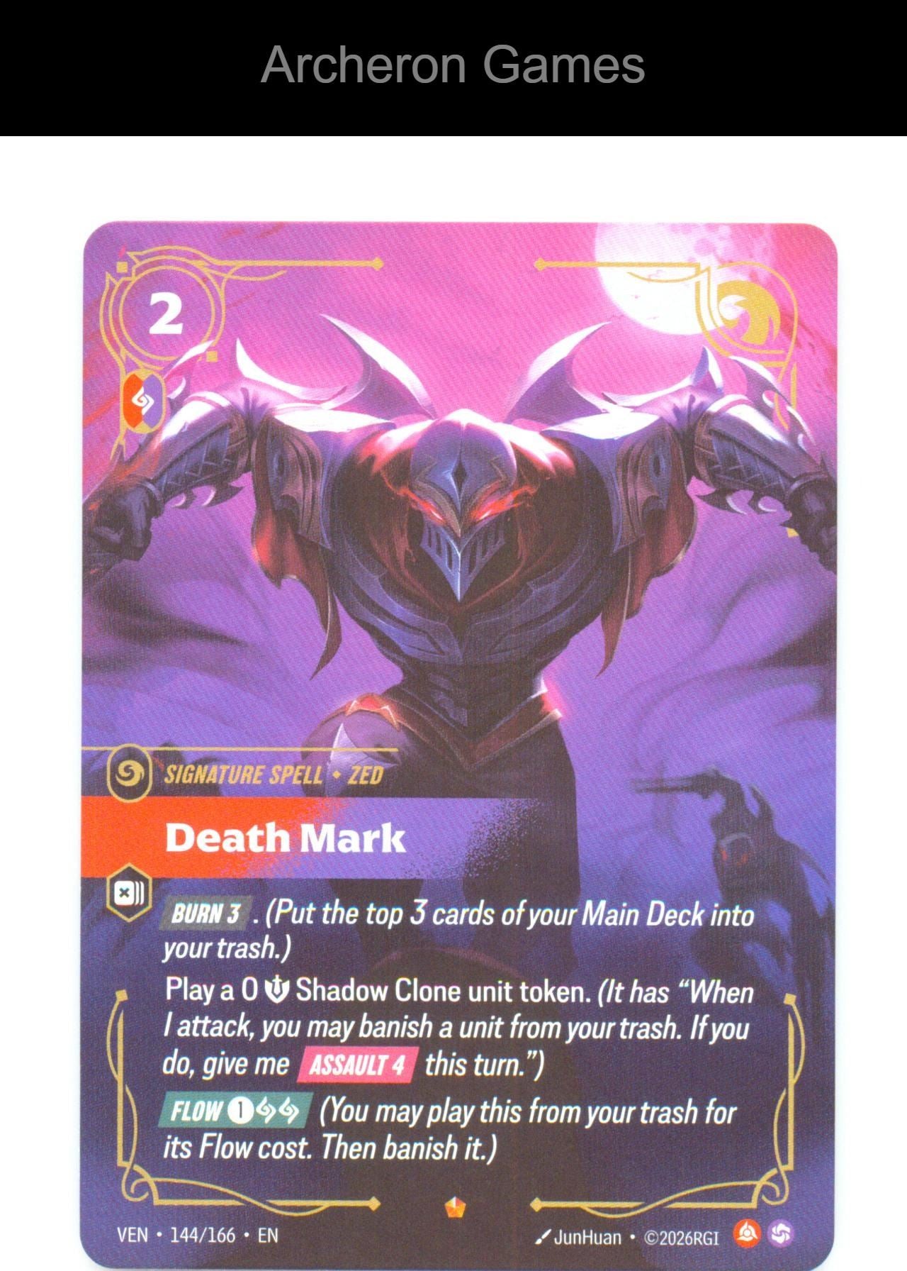 Death Mark VEN 144/166 Epic Vendetta Riftbound Card Foil