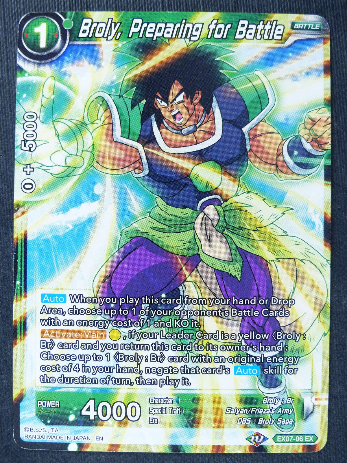 Broly Preparing for Battle - Dragon Ball Super Cards #UJ
