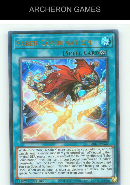 Saber Combination (Starlight Rare) Starlight Rare YUGIOH Card 1st Edition