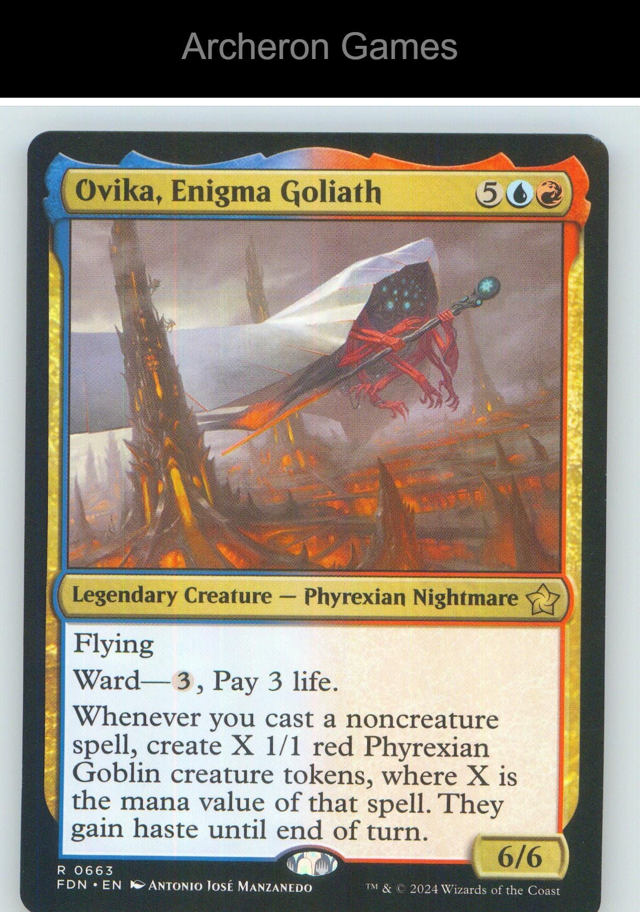 Ovika, Enigma Goliath FDN 663 R MTG Card NM/EX+