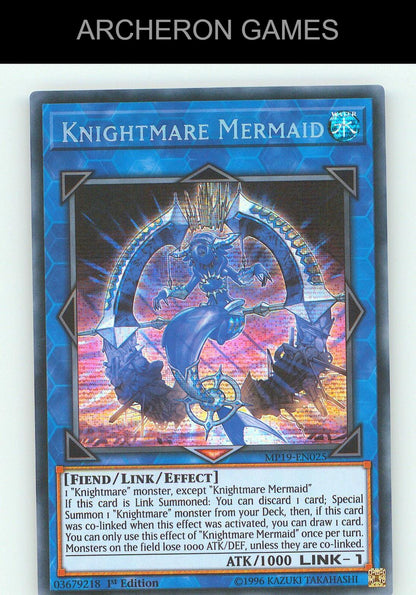 Knightmare Mermaid SEC YUGIOH Card