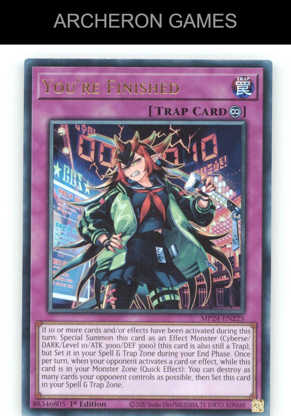 You're Finished Ultra Rare YUGIOH Card