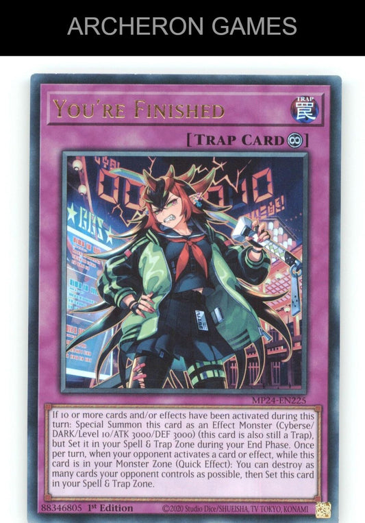 You're Finished Ultra Rare YUGIOH Card