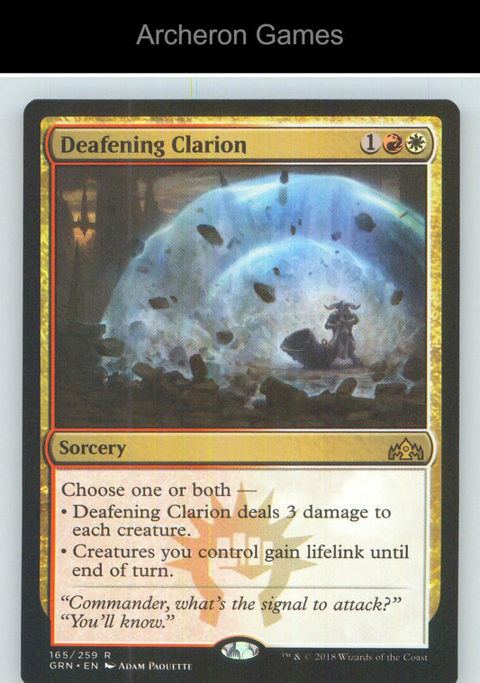 Deafening Clarion GRN 165 R MTG Card NM/EX+