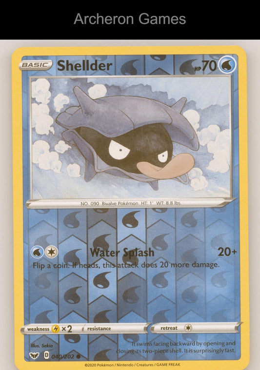 Pokemon Card Shellder SSH 040/202 C Sword & Shield Reverse Holo