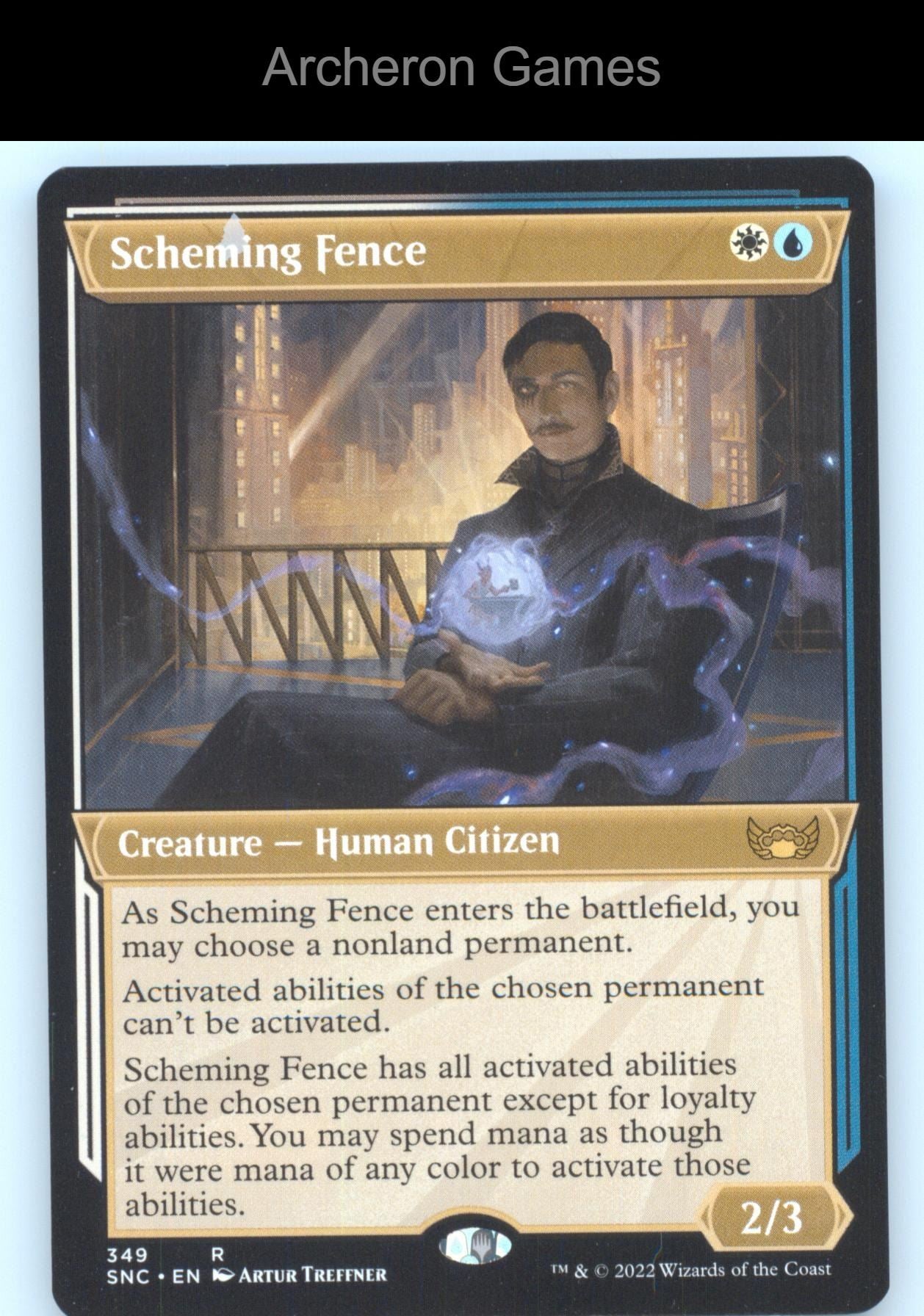 Scheming Fence (Showcase) 349 R MTG Card Streets of New Capenna