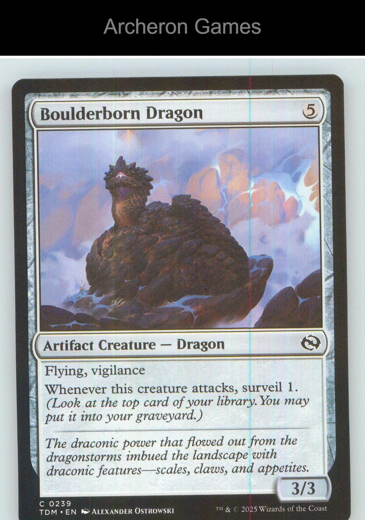 Boulderborn Dragon TDM 239 C MTG Card NM/EX+