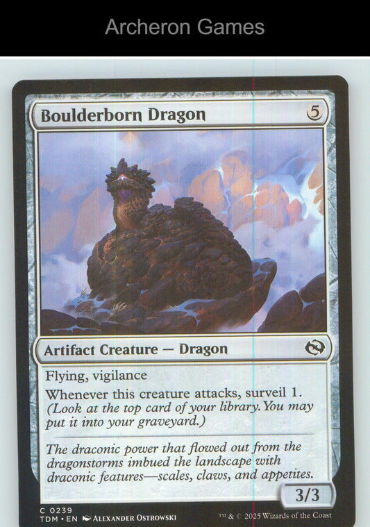 Boulderborn Dragon TDM 239 C MTG Card NM/EX+