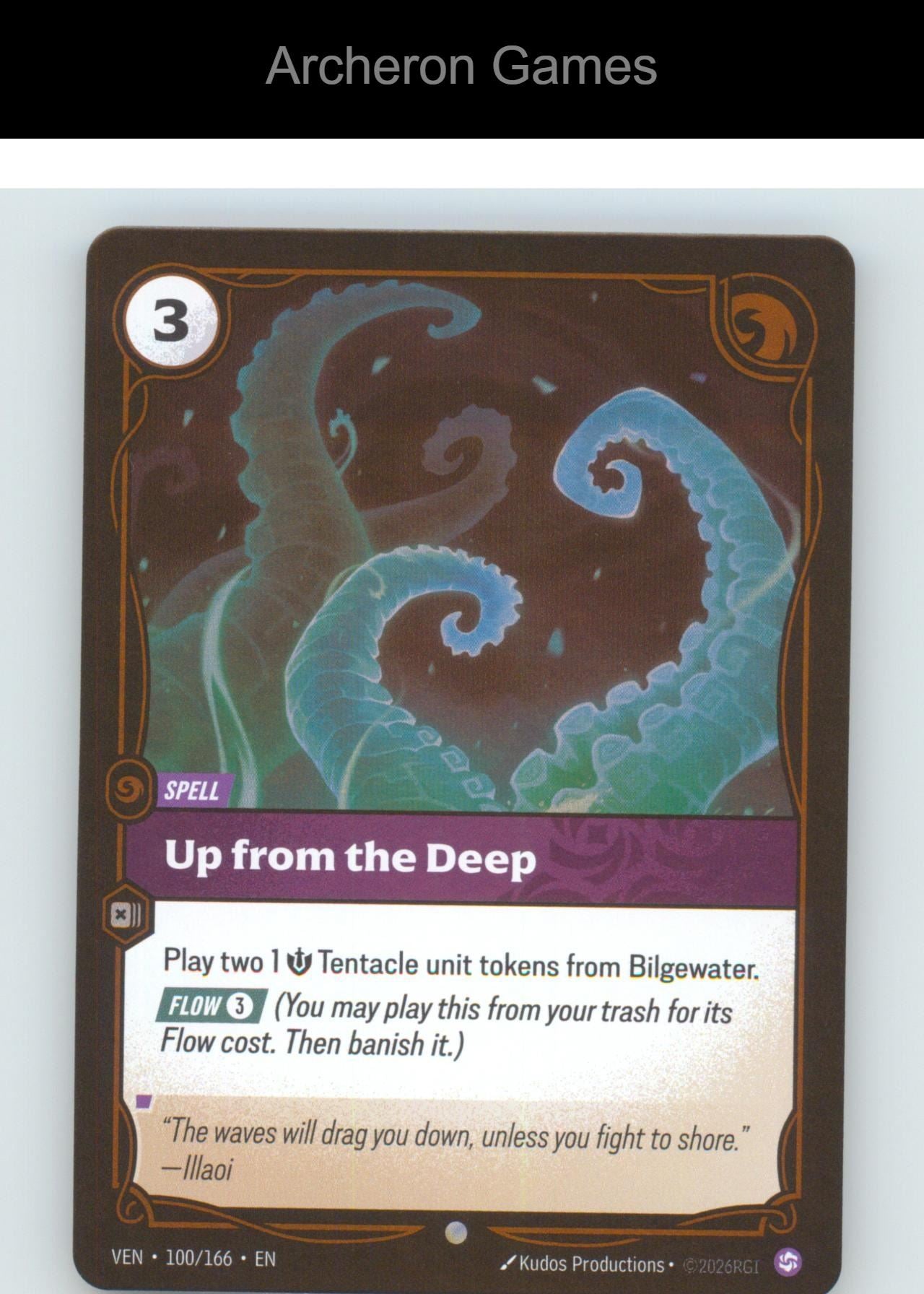 Up from the Deep VEN 100/166 C Vendetta Riftbound Card Foil